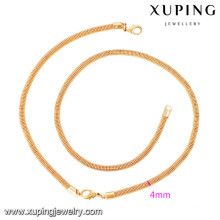 63919 Xuping новый дизайн позолоченный браслет и ожерелье наборы 